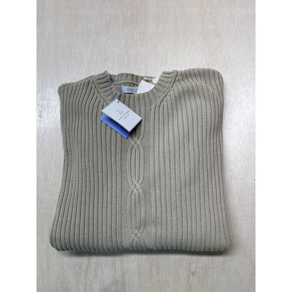 ALEX CANNON Cable Knit Sweater size XLarge Beige‎